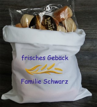 Brotsack Leinen oder Baumwolle weiss