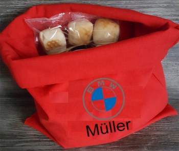 Brotbeutel mit Logo rot