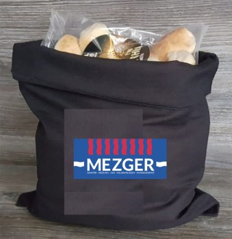 Brotbeutel mit Logo schwarz