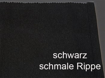 Platzdeckchen schwarz schmale Rippe