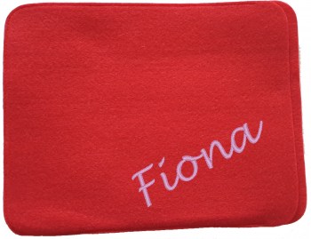 Notebook Tasche mit Name rot